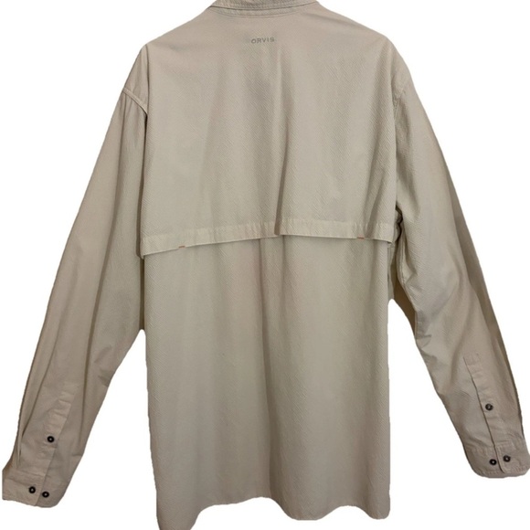 Orvis Open Air Caster Long-Sleeve White Button Shirt Men’s XLT Tall UPF50 Vented - Picture 4 of 14